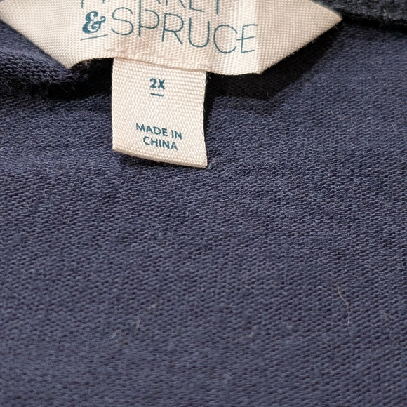 Market & Spruce Deep Blue Open Cardigan - Picture 5 of 6